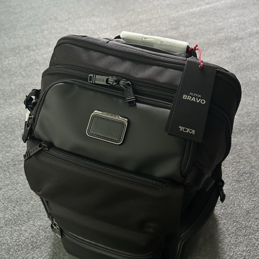 TUMI Alpha Bravo Nomadic Backpack Black 19" Nylon Laptop Travel Men Carry On - Picture 10 of 10